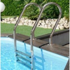 GRE Scaletta Inox Per Piscine In Legno O Interrate