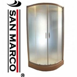 San Marco Box Doccia 80x80 Cm Angolare Con Profili Cromati E Vetri Temperati