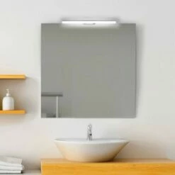 San Marco Specchio Bagno Reversibile Con Lampada Led 70x70 Cm