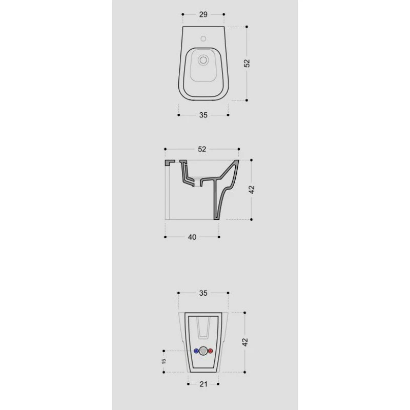 Sanitari Bagno D'appoggio Falerii Ceramica Morpho - immagine 5