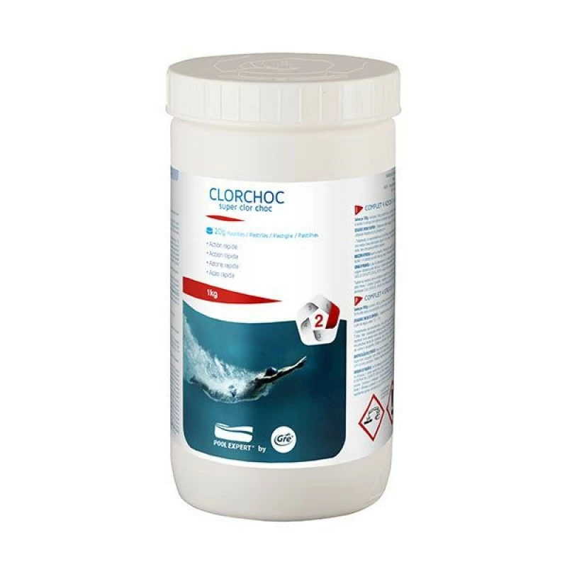Cloro Shock Per Piscine In Pastiglie GRE, 1 Kg