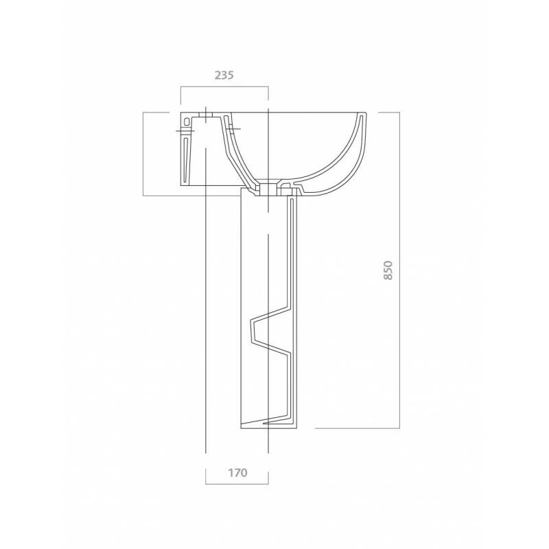 Colonna Per Lavabo Pozzi Ginori 500 O Quinta - immagine 2