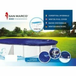 San Marco Copertura Invernale Per Piscina Fuori Terra 9,15x4,7 Mt