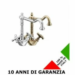 Rubinetto Per Lavabo Cucina In Bronzo Stile Vintage