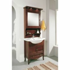 Mobile Con Lavabo Artigianale In Finto Ciliegio