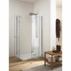 Cabina Doccia Quadrata Ferbox In Argento E Cromo