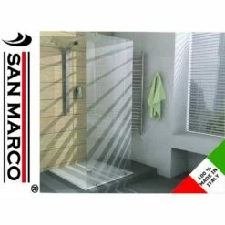 Cabina Box Doccia Con Anta Fissa In Vetro Temperato