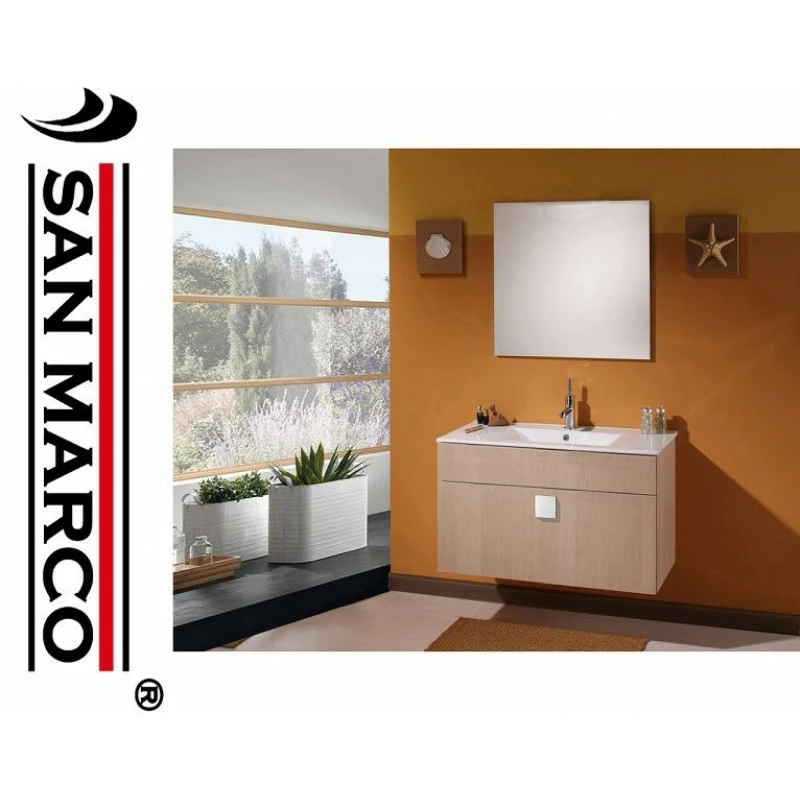Mobile Da Bagno Sospeso Da 60-75-90 Cm Lavabo Ceramica - immagine 2