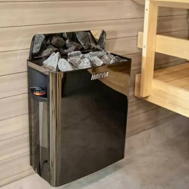 Stufa Elettrica Per Sauna A Vapore Wall Black Da 6,0 KW Senza Centralina - immagine 2