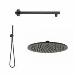 Set Doccia Tondo Nero Opaco Metaform