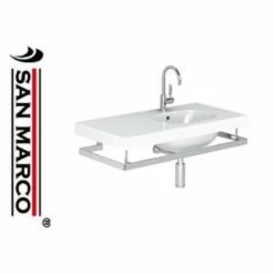 Lavabo Bagno Pozzi Ginori 500 Con Portasciugamani 100 Cm Sx