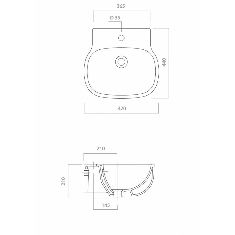 Lavabo Bagno Pozzi Ginori 500 47 Cm - immagine 2