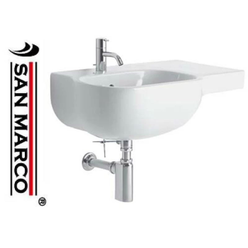 Lavabo Bagno Pozzi Ginori 500 70 Cm Asimmetrico Dx