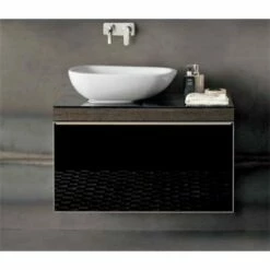 Mobile Lavabo Pozzi Ginori Citterio 51x55x89 Cm Fumè Dx