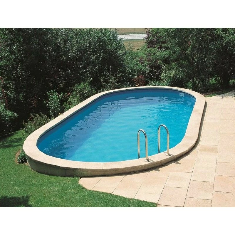 Piscina Interrata Ovale In Acciaio 730 X 375 Cm