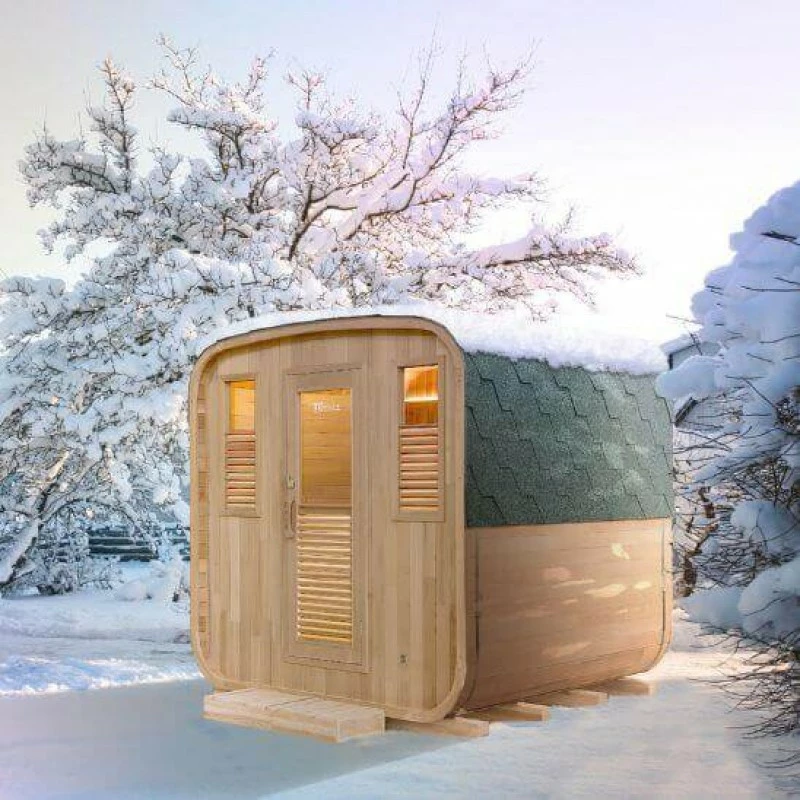 Sauna A Vapore 6 Posti Da Esterno Gaia Nova Épicéa Con Cromoterapia - immagine 3