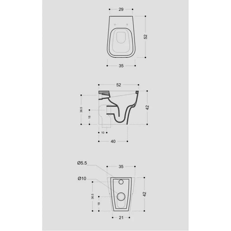 Sanitari Bagno D'appoggio Falerii Ceramica Morpho - immagine 2