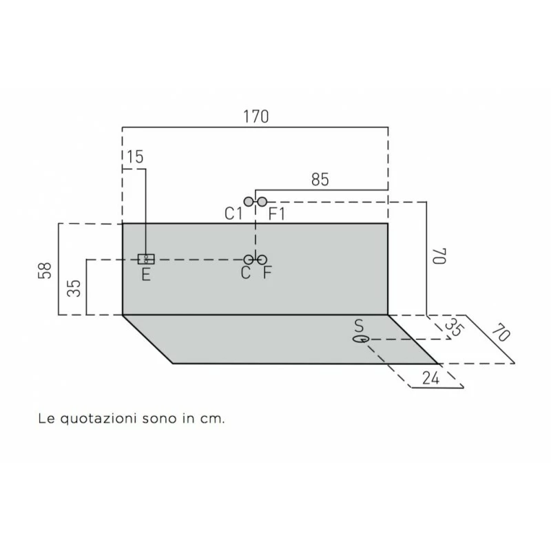 Vasca Idromassaggio Rettangolare 170x70 Cm Reversibile - immagine 2