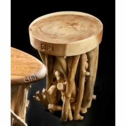 Sgabello Bagno Cipi Suar Stool In Legno Non Trattato