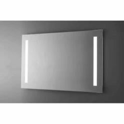 Specchio Bagno Led Retroilluminato Con Sabbiature Frontali 110x80 Cm