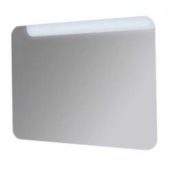 Specchio Da Bagno Retroilluminato Con Taglio Led 90x60 Cm