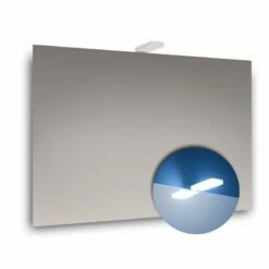 San Marco Specchio Filo Lucido Da 70x50 Cm Con Lampada Led